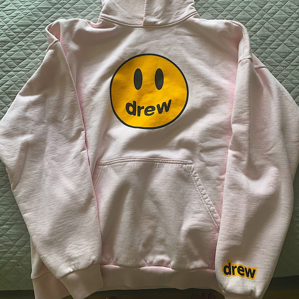 Justin Bieber DREW House pink hoodie sweater in XS